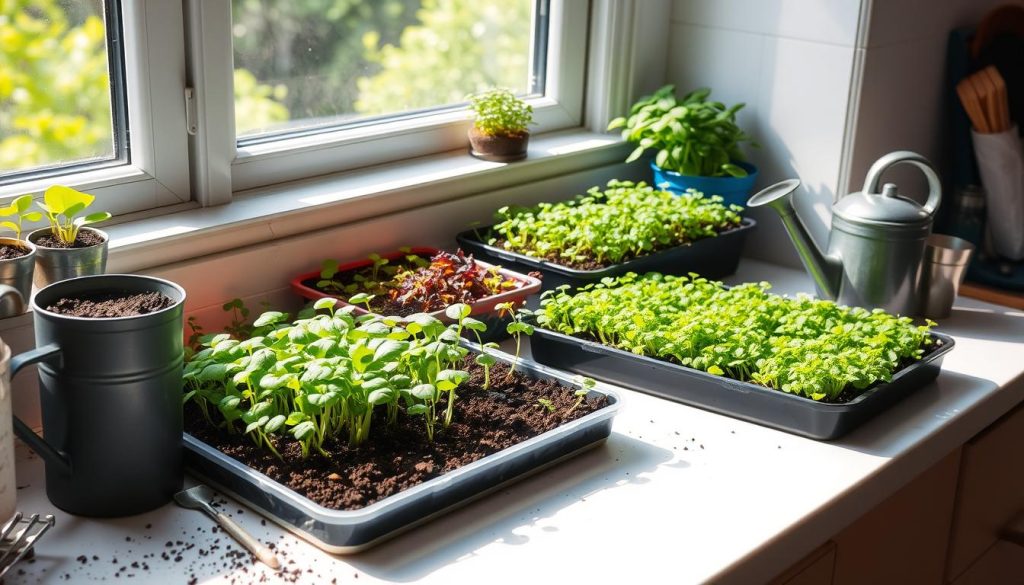 growing microgreens at home