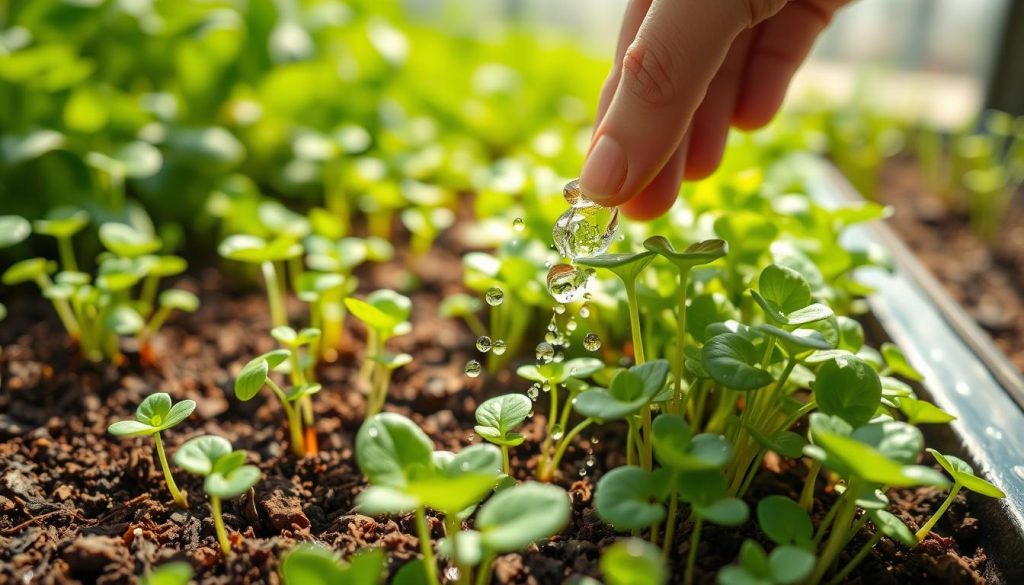 microgreen watering