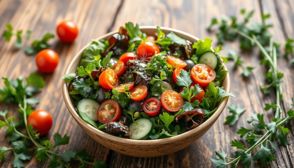 microgreens in salad