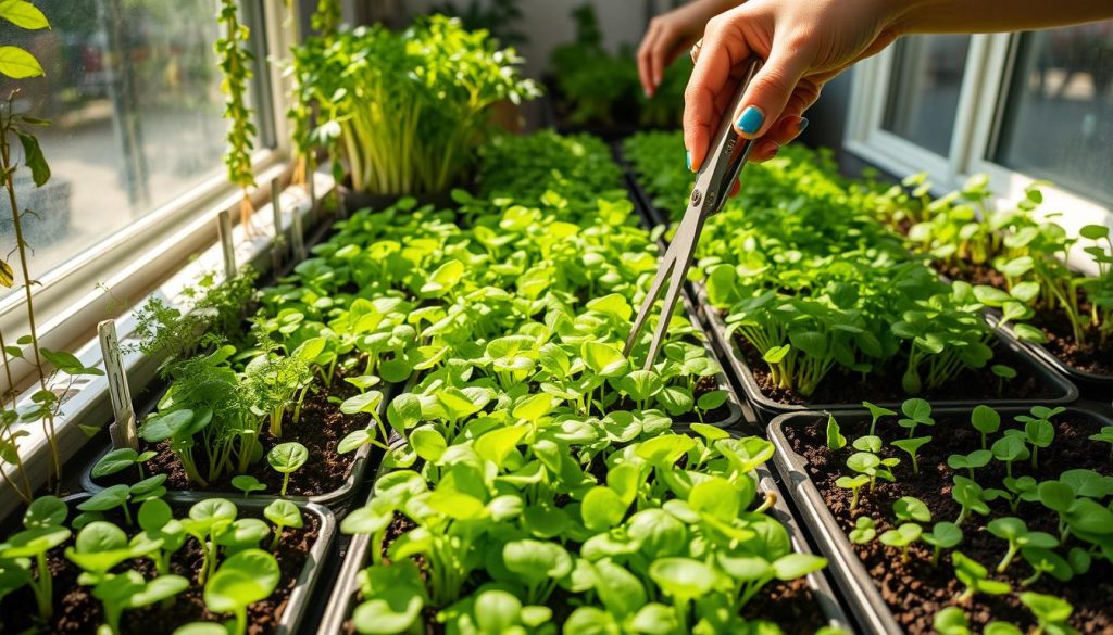 Microgreen Harvesting