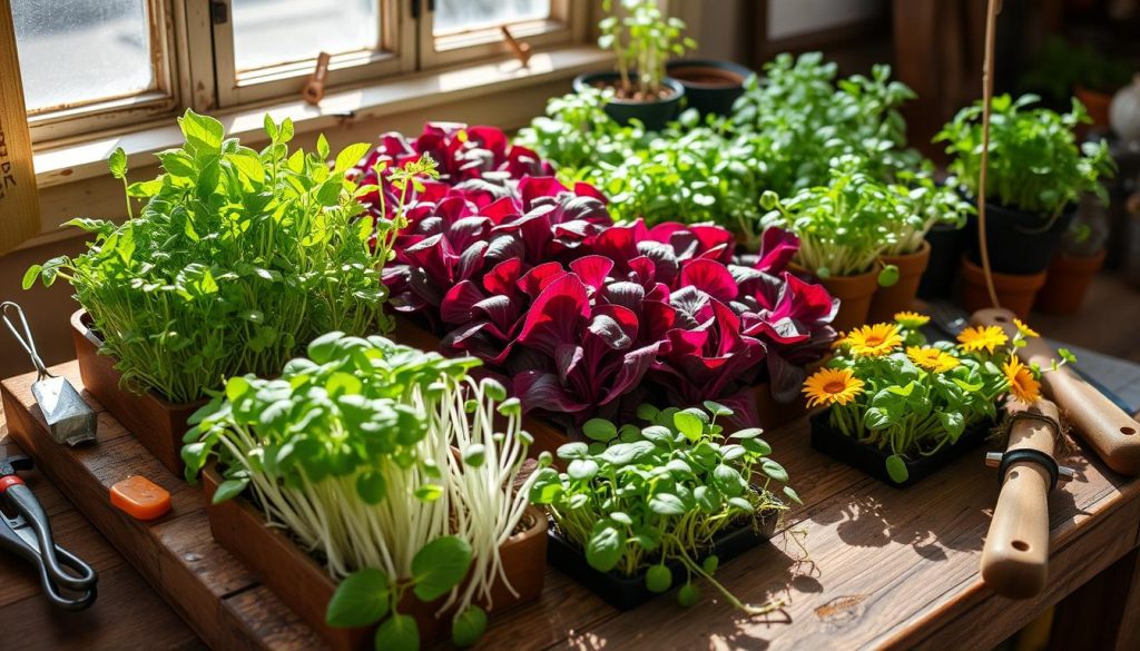 microgreens harvest