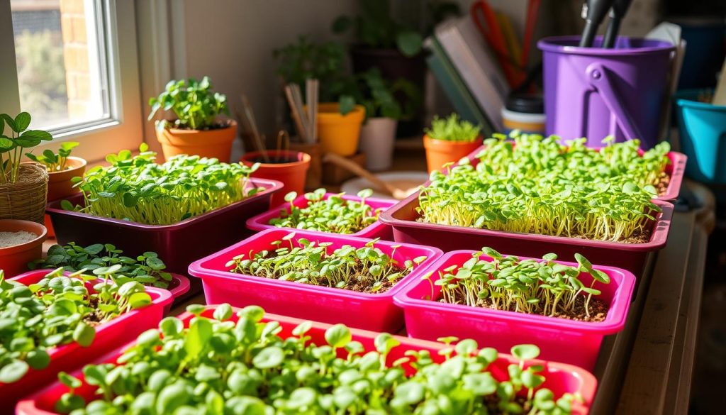 indoor microgreens garden