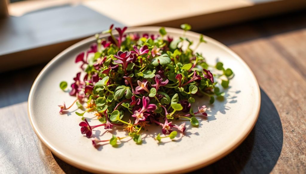 Microgreens Garnish Techniques